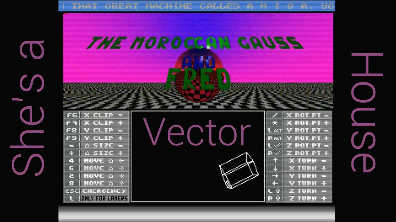 Amiga Demo: 3D-Vector House by The Moroccan Gauss & Fred & Hitchhikr