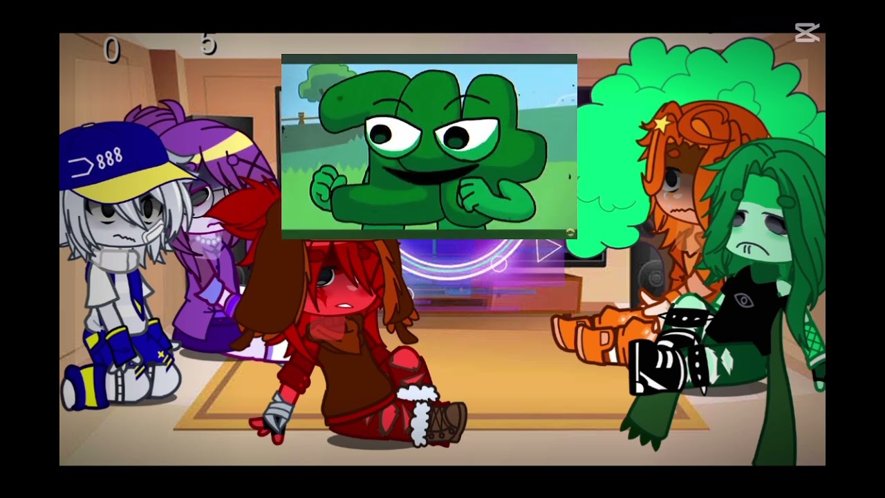 Algebraliens react to creepy fourteen animation💚😅 do not be angry please...