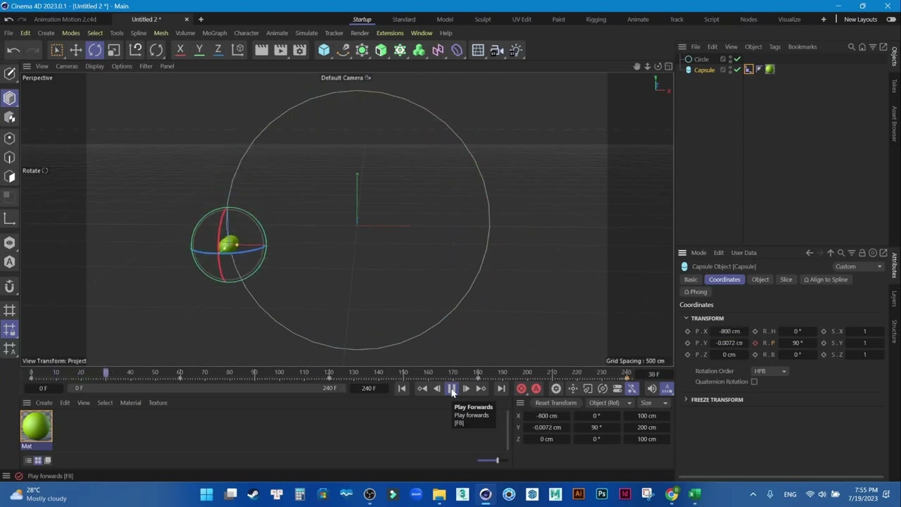 C4D 2023 Bài Animation cơ bản