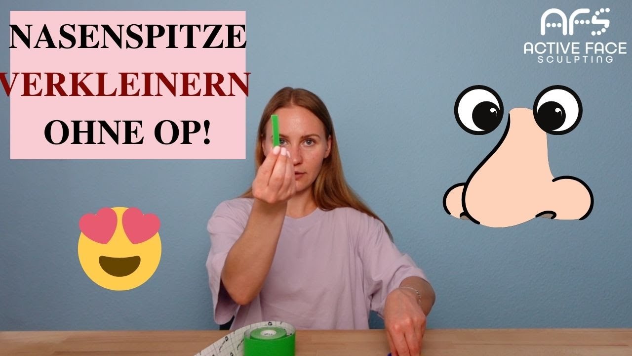 GesichtsTaping/ 5 Schritte um Nasenspitze zu verkleinern und zu heben