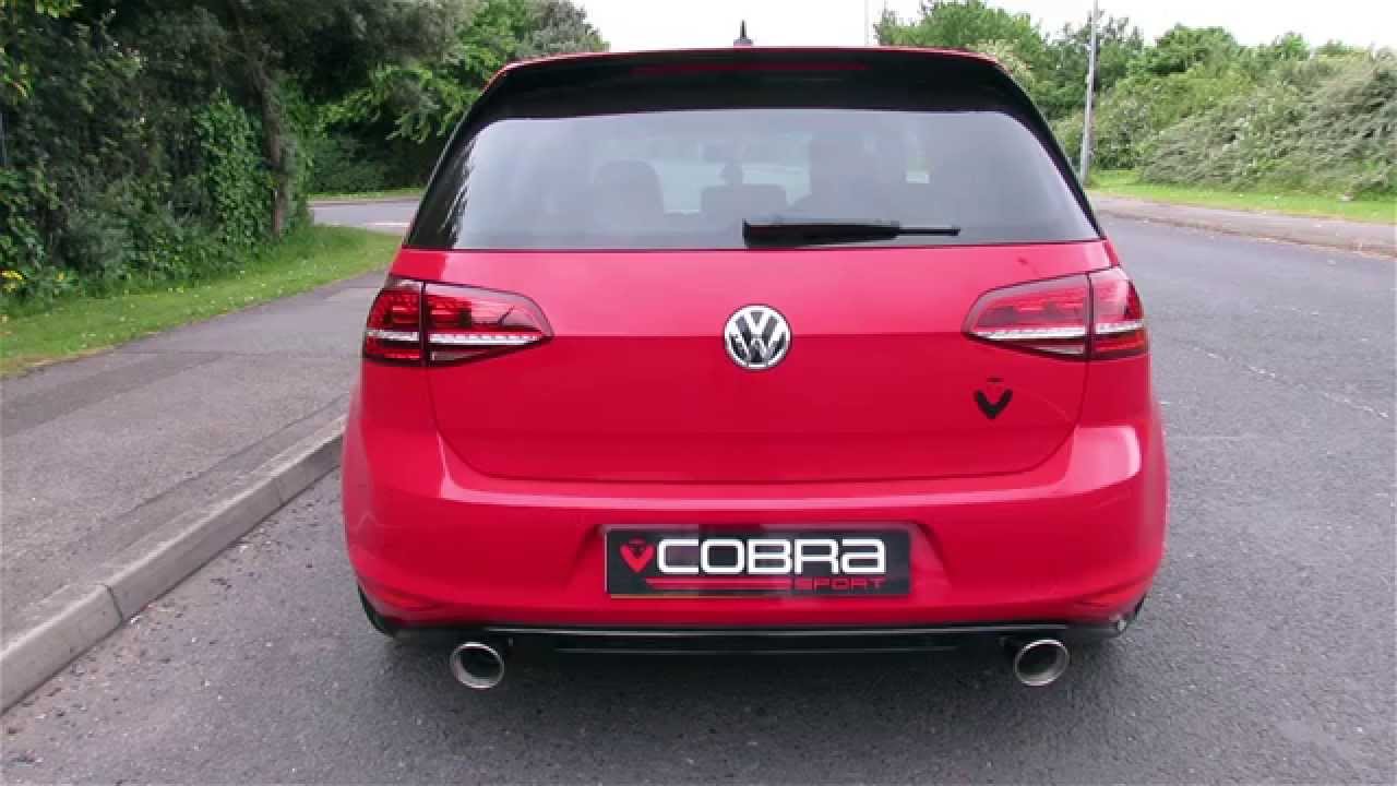 VW Golf GTI MK7 Non Resonated Cat Back Performance Exhaust by Cobra Sport Exhausts