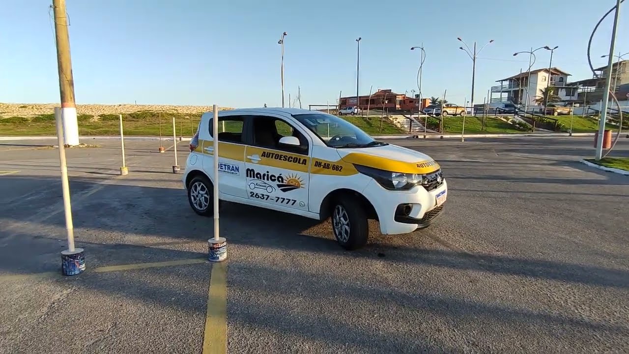 Como passar na prova do DETRAN. Baliza de 2 pontos do Fiat mobi... simulado do DETRAN