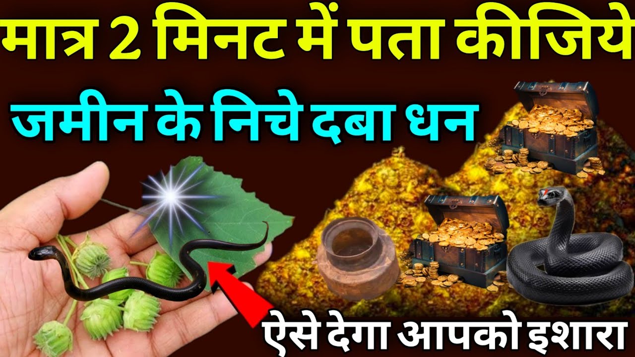 मात्र 2 मिनट में पता कीजिए जमीन में गड़ा खजाना कहां छुपा है जमीन में गड़ा धन 5 संकेत dhan ke sanket