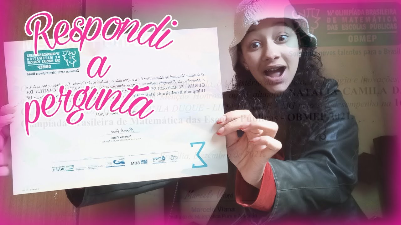 Fui menção honrosa na OBMEP | Nattallya Camila 💜