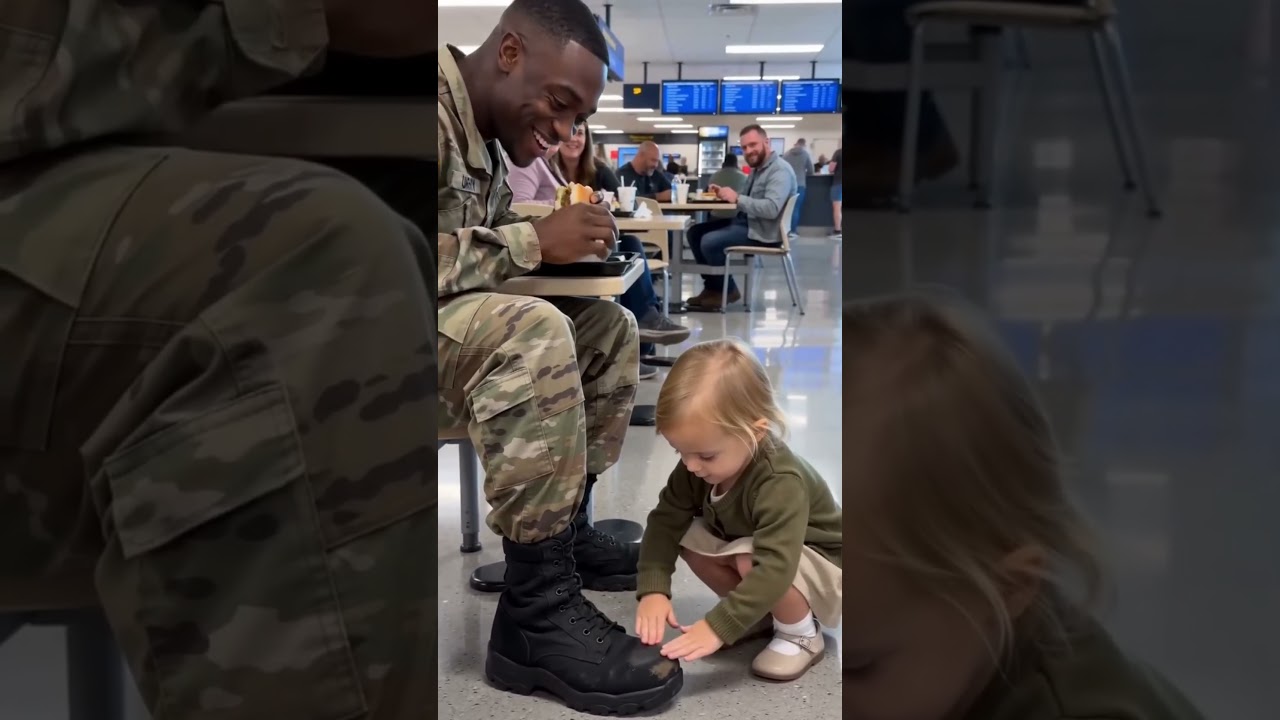 Little Girl Cleans Soldier's Boots & Salutes Him! 🥺🫡