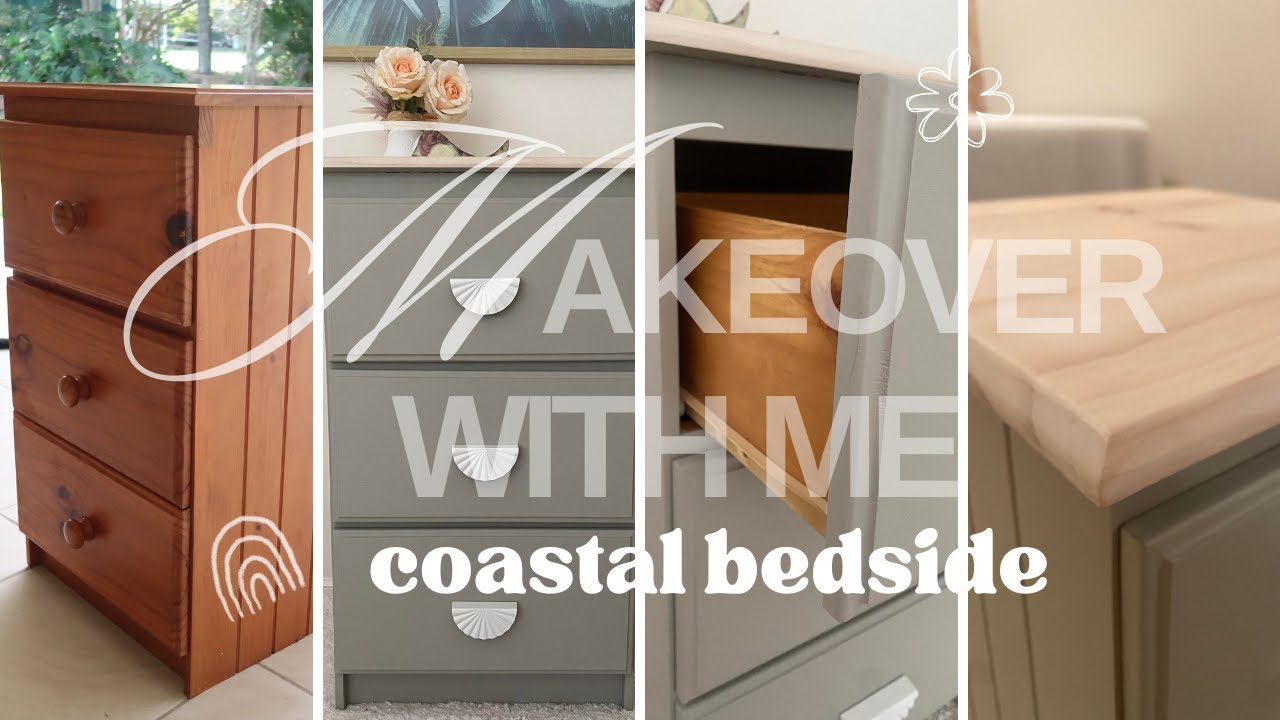 Makeover a Bedside Table With Me ~ Coastal Style Nightstand Transformation