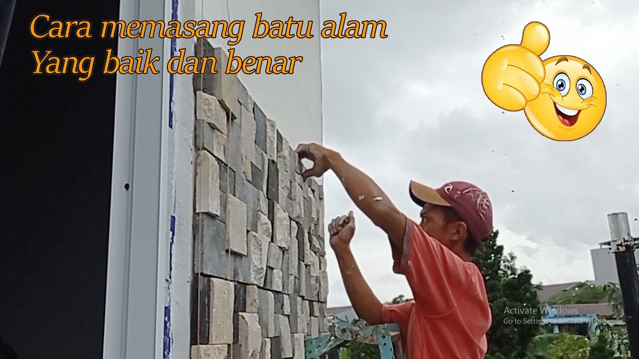 Cara memasang batu alam pada dinding rumah