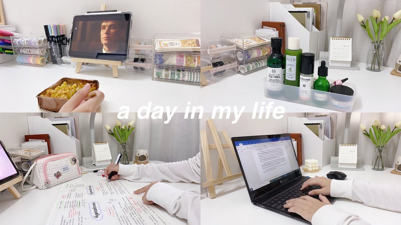 ⛅️ a day in my life as a uni student | studying, journaling, skincare and netflix