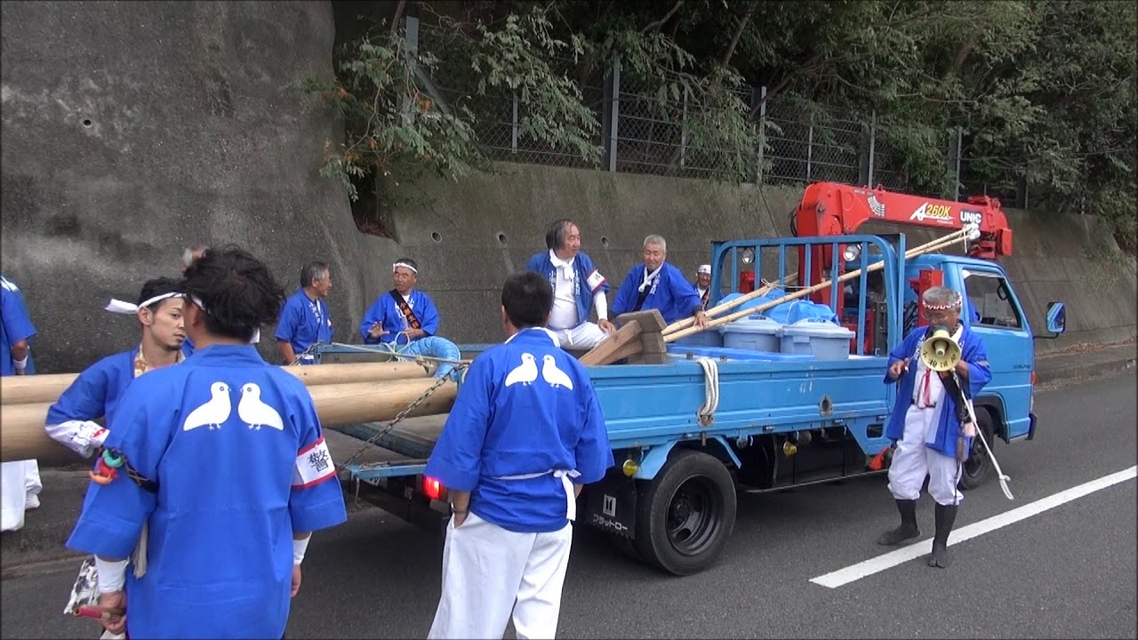 2019年令和元年10月14日　土庄八幡神社　小瀬の太鼓　小瀬～神社まで