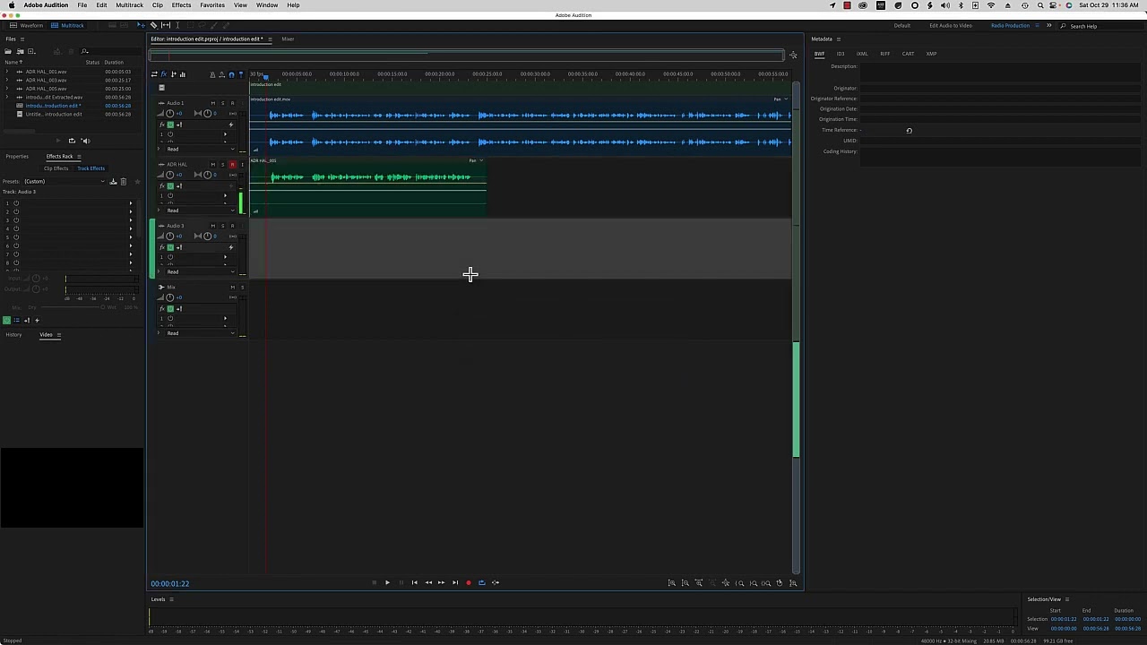 Automatic Dialogue Replacement in Audition in 10