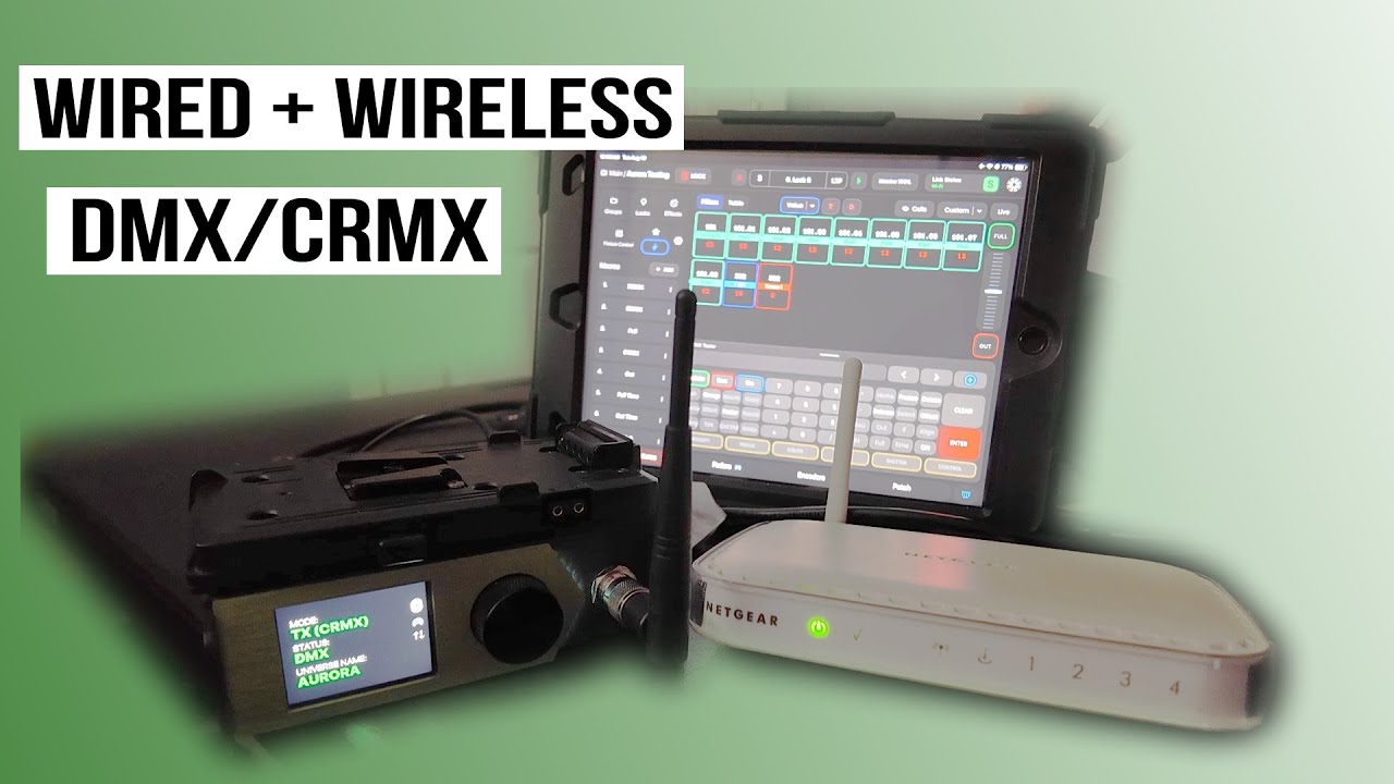 Как подключить маршрутизатор к вашей системе DMX/CRMX с помощью консоли управления освещением Bla...