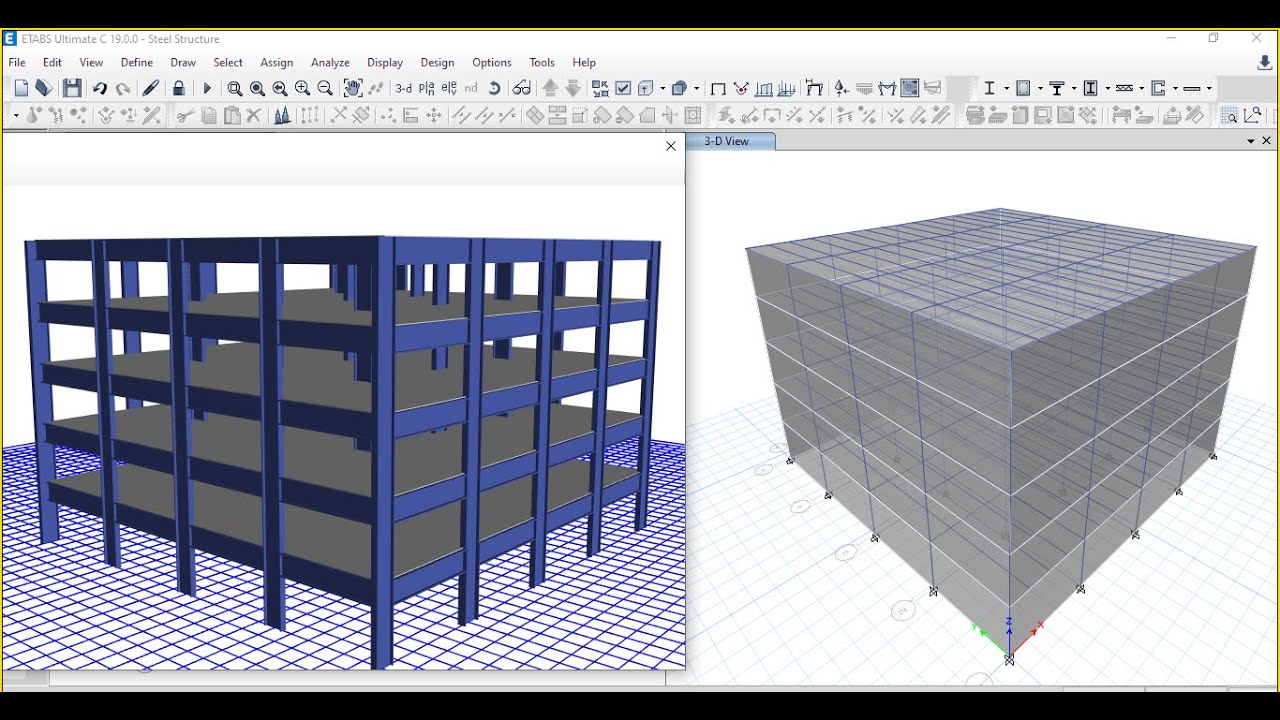 Steel Structure Designing and Analysis - ETABS
