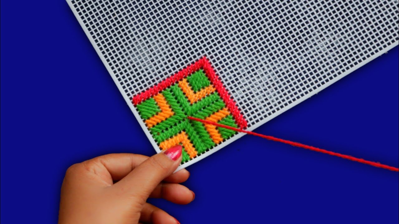 VERY BEAUTIFUL AND EASY PLASTIC CANVAS DESIGN IDEA FOR BEGINNERS