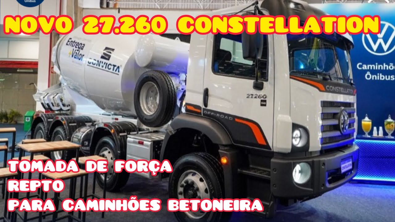 CONSTELLATION 27.260 - 6x4 - COM TOMADA DE FORÇA “REPTO” CONECTADA NA SAÍDA DO MOTOR PARA BETONEIRA