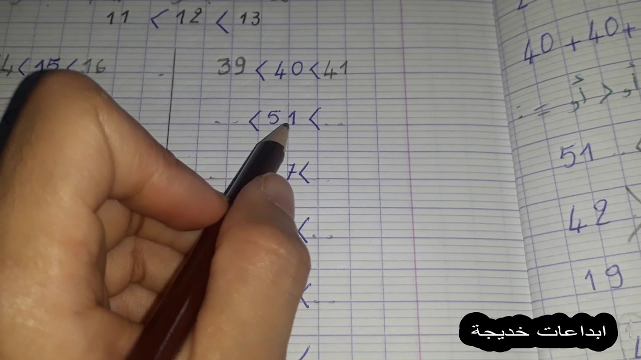 مقارنة الاعداد من 0 الى99(العدد السابق واللاحق )