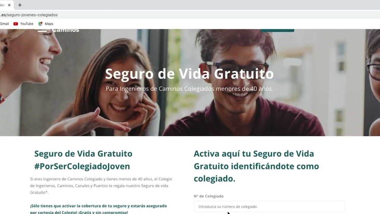 Seguro de vida gratuito para colegiados menores de 40 a&ntilde;os