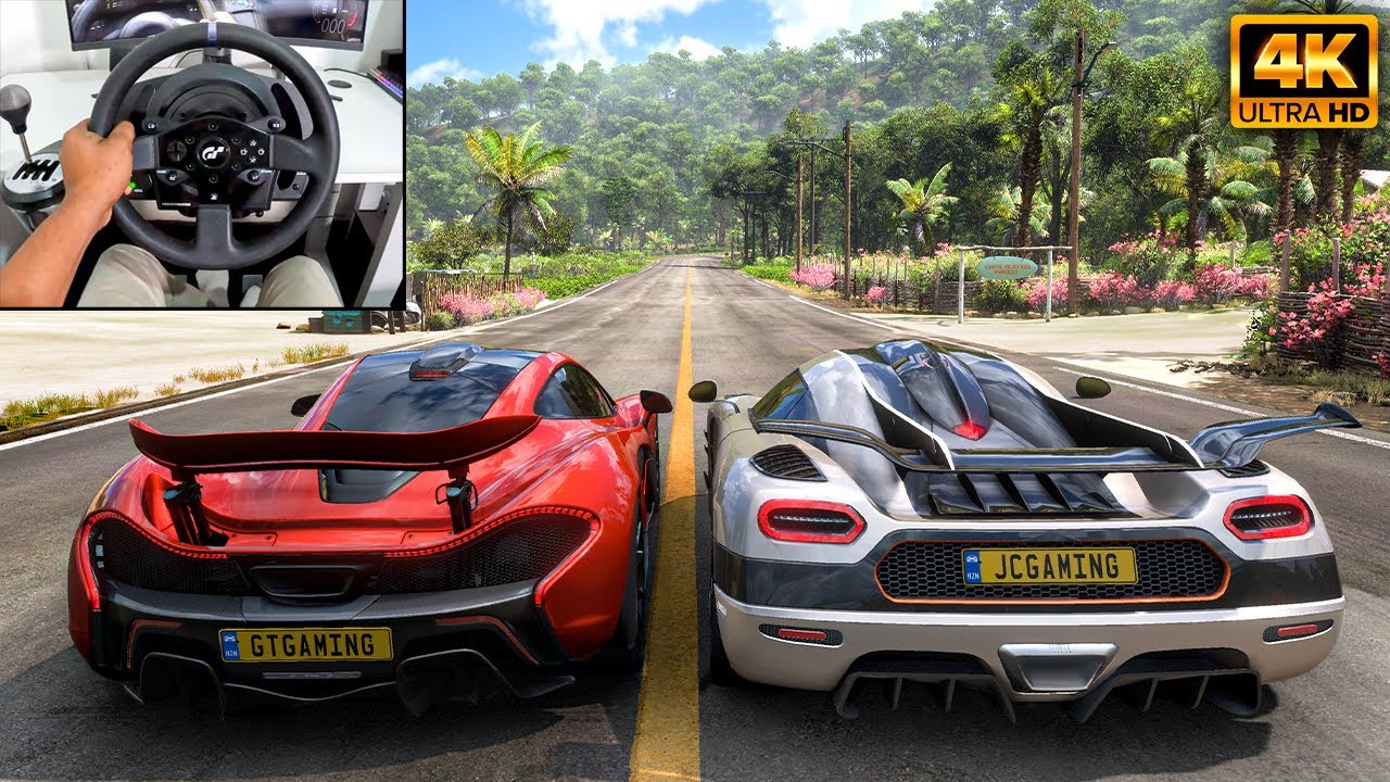 1200HP McLaren P1 & Koenigsegg One:1  | Forza Horizon 5 | Thrustmaster T300RS gameplay