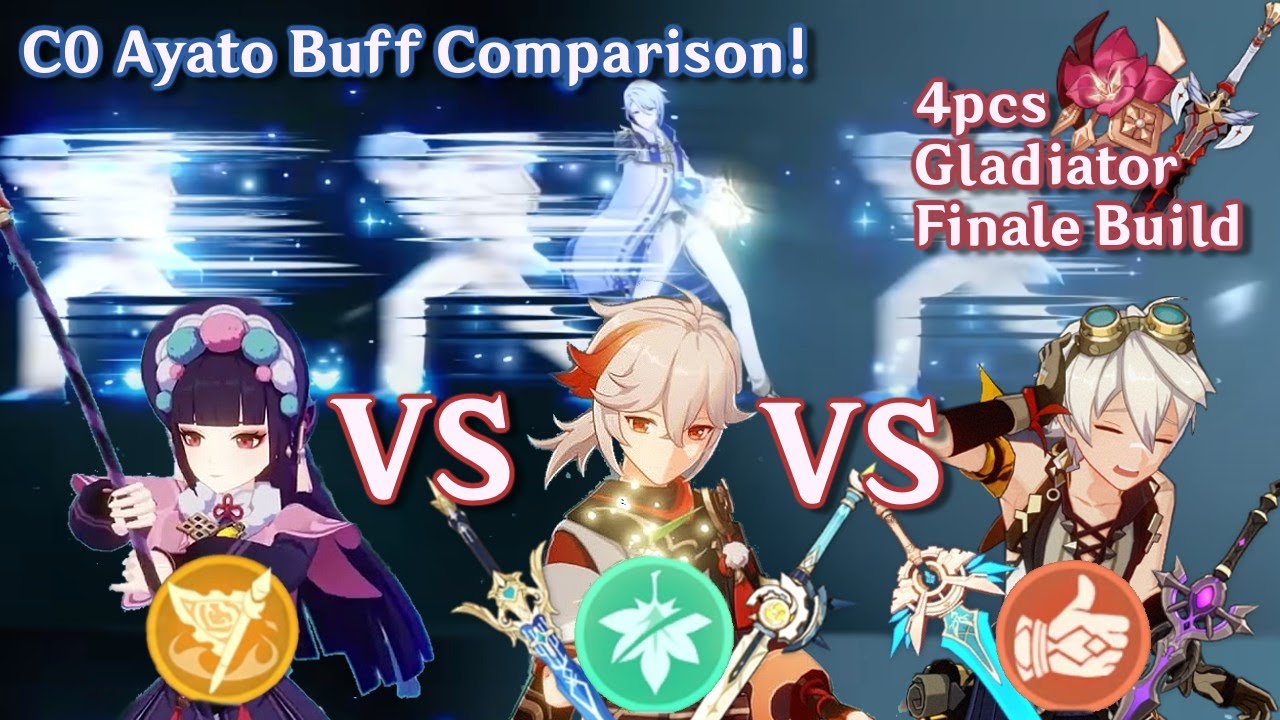 WHO'S BETTER BUFFER? C2 YUNJIN VS C5 BENNETT VS C0 KAZUHA COMPARISON FOR C0 AYATO GENSHIN IMPACT 2.6