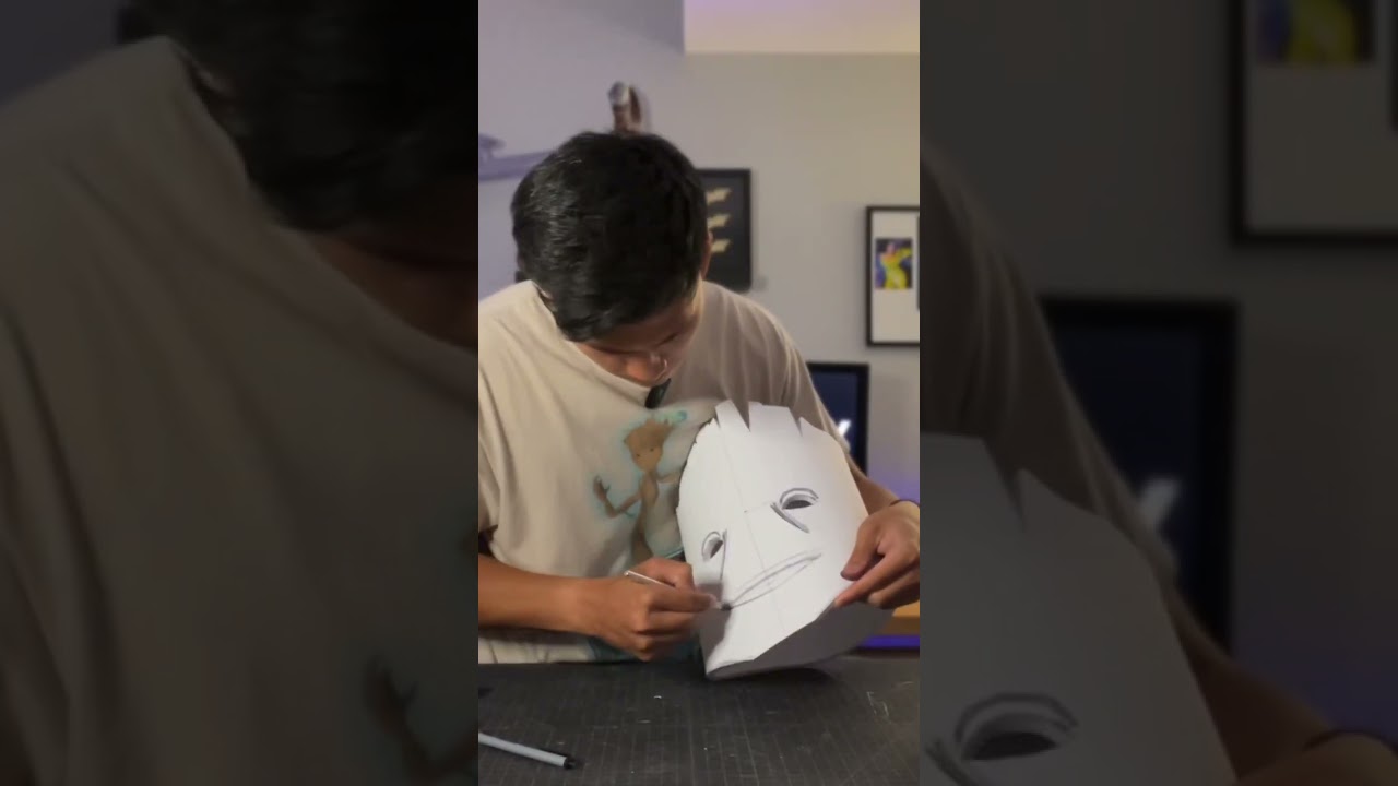 The EASIEST way to make a Groot mask! #marvel