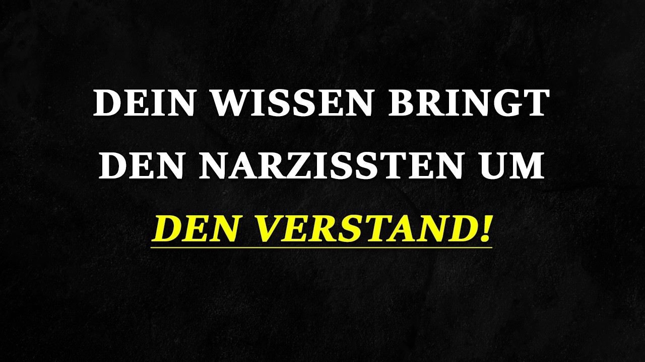 Seine Wahrheit ist bekannt Der Narzisst tobt und grübelt Wie dieses Geheimnis enthüllt wurde