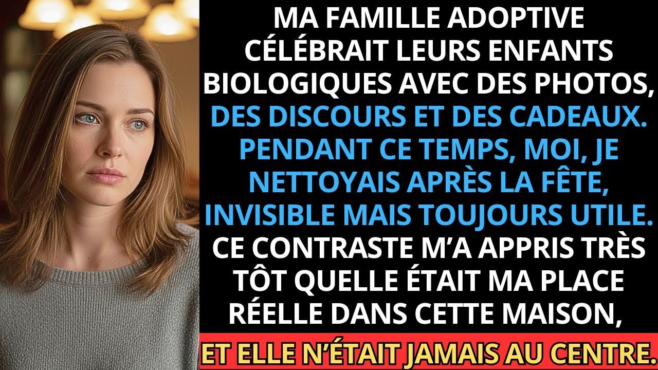 Ma famille adoptive célébrait leurs enfants biologiques — moi, je nettoyais après.