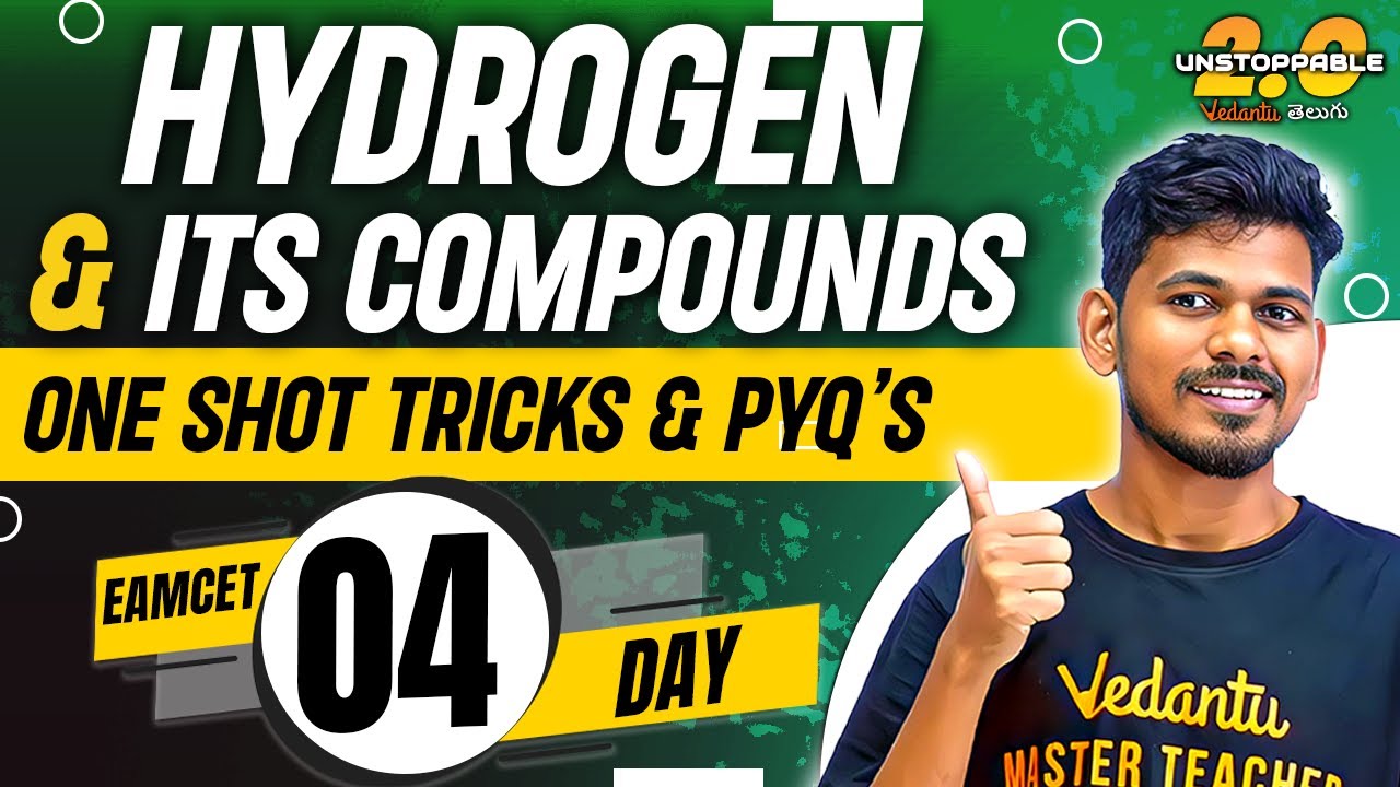 Hydrogen its Compounds Class 11 Chemistry | Day 3 | Vedantu Telugu | JEE/NEET/EAMCET 2024 AP TS