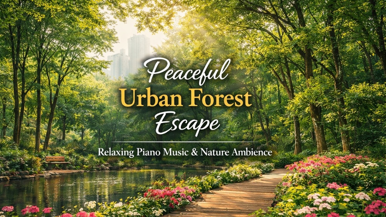 Peaceful Urban Forest Escape | Relaxing Piano Music & Nature Ambience