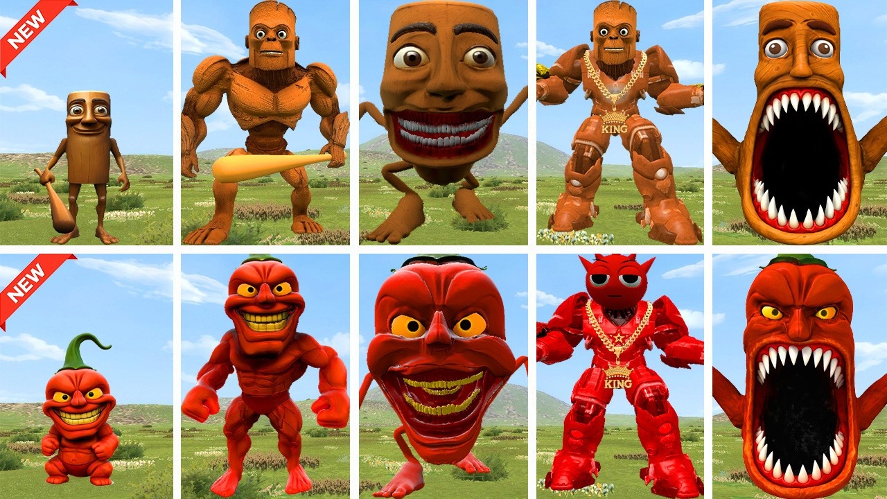 ALL NEW FORMS OF TUNGTUNG SAHUR VS PEPPER DINDUN (ULTIMATE BATTLE)