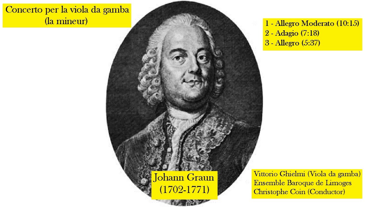 Johann Graun (1702-1771) - Concerto per la viola da gamba en la mineur