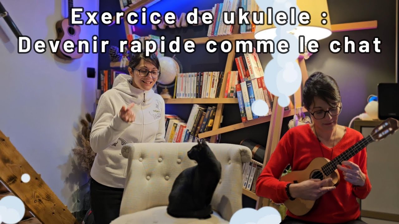 Tuto ukulele enfant et débutant#5 - Devenir rapide comme le chat #ukuleletutorial #ukulelefacile
