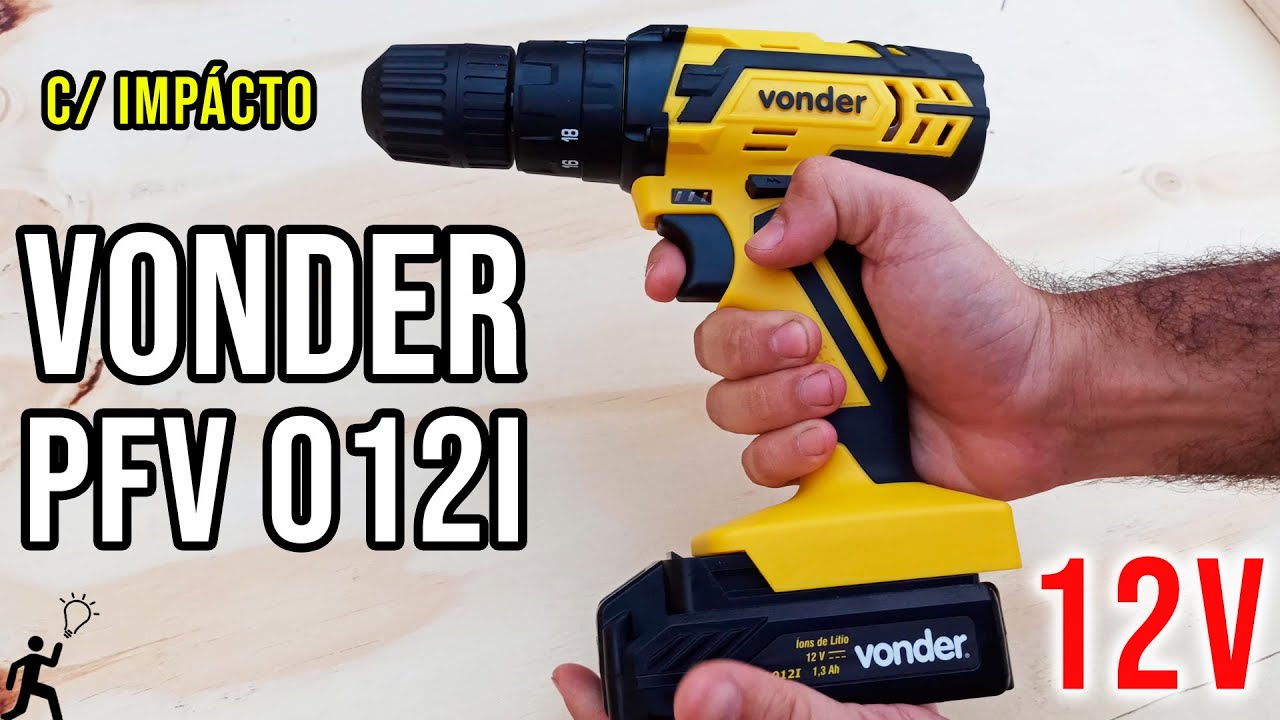 PARAFUSADEIRA FURADEIRA COM IMPACTO VONDER A BATERIA 12V