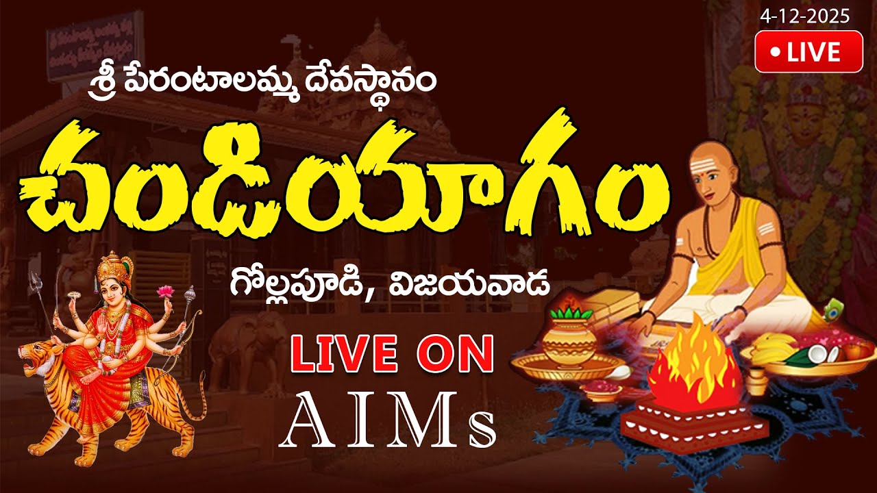 🔴 CHANDI HOMAM LIVE | Sri Perantalamma Temple Gollapudi, Vijayawada - AIMs