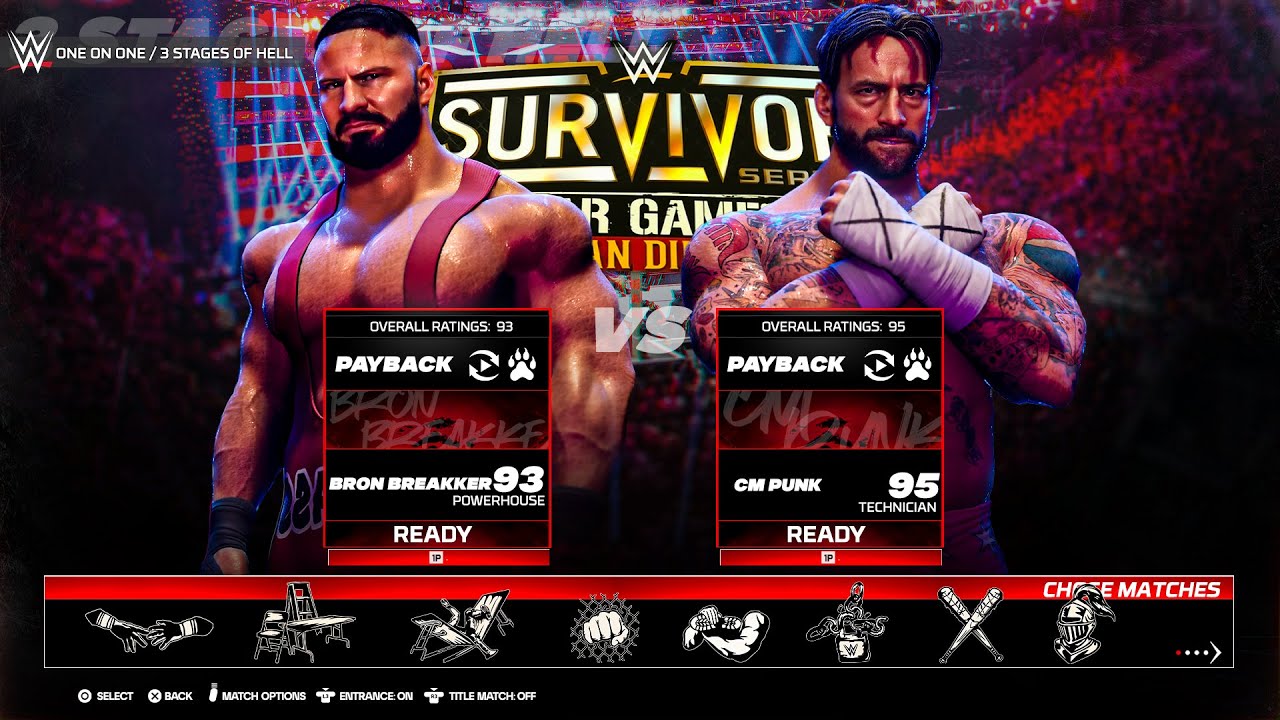 WWE 2K26: CM Punk против Bron Breakker – концепция геймплейных роликов «3 этапа ада»!