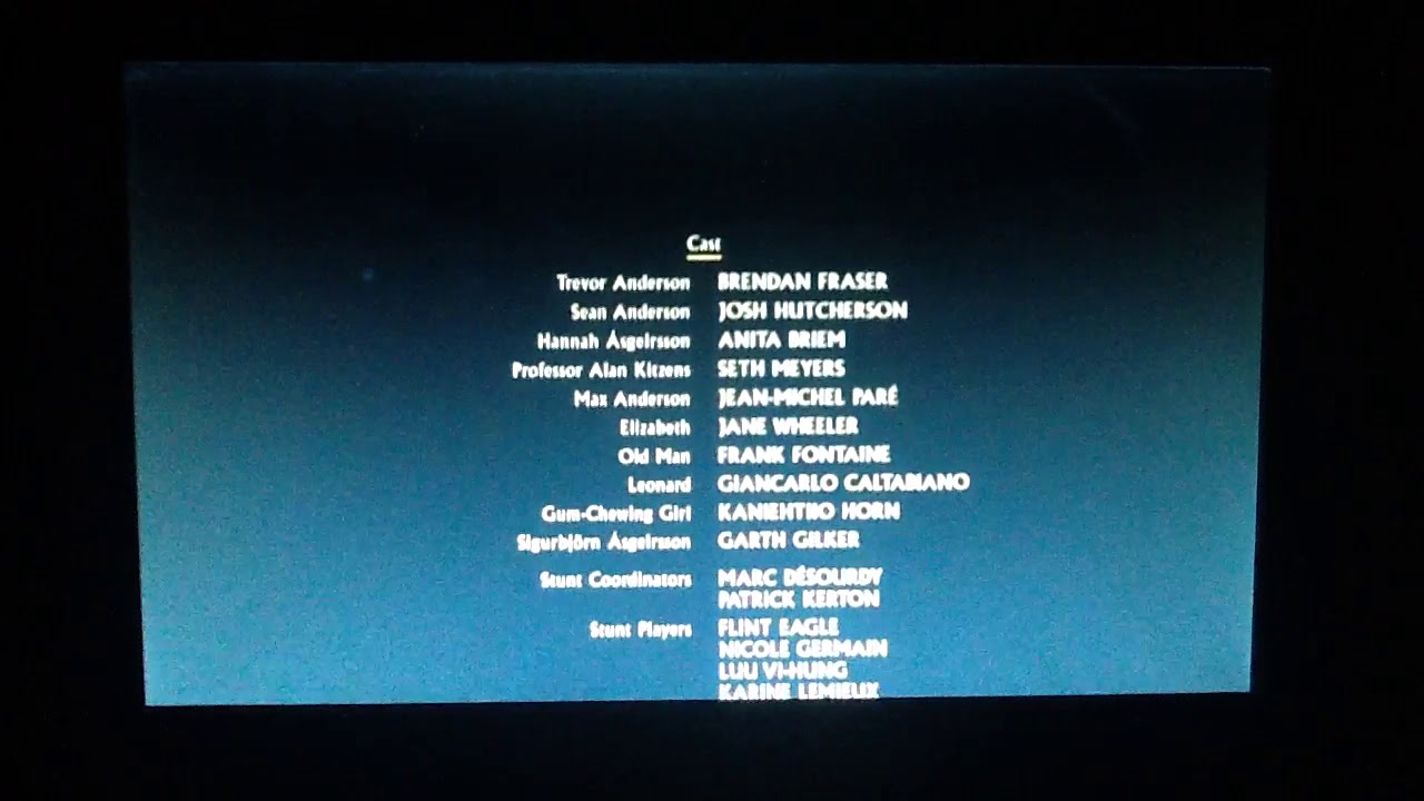 JOURNEY TO THE CENTER OF THE EARTH(2008) END CREDITS.