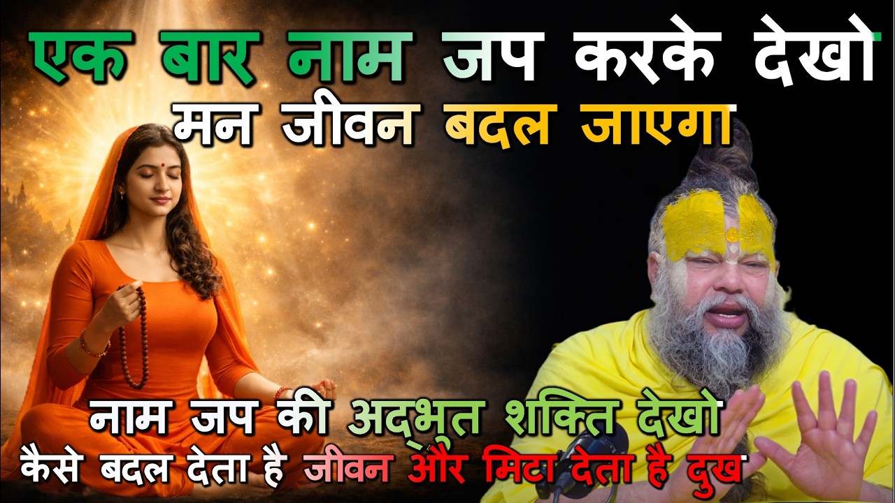 नाम जप की अद्भुत शक्ति देखो, कैसे बदल देता है जीवन और मिटा देता है दुख #नाम_जप #भक्ति_मार्ग #सत्संग