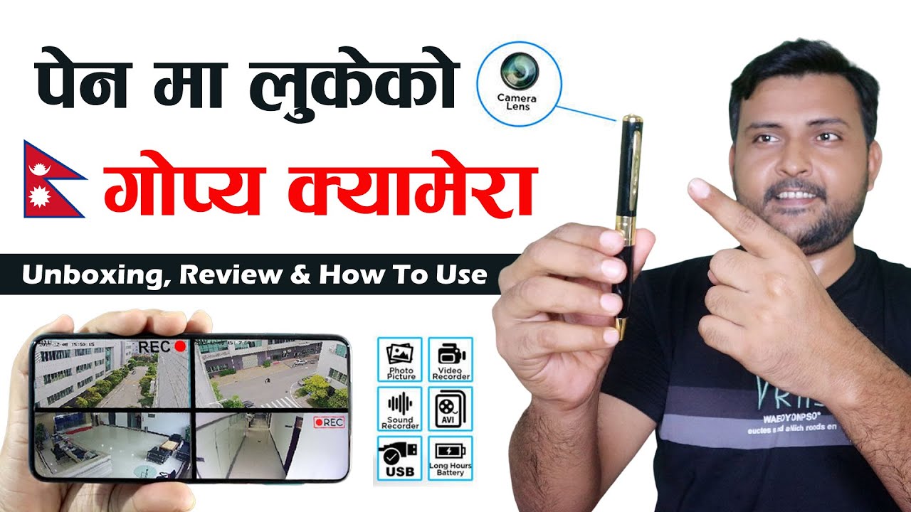 यो कुनै पेन हैन क्यामेरा हो 😮 Pen Camera Unboxing And Review In Nepali