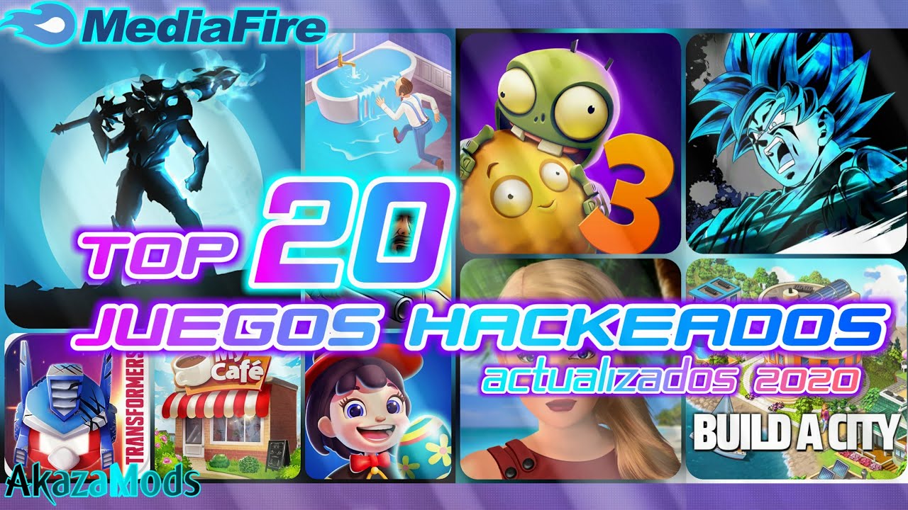 Top 20 JUEGOS HACKEADOS para Android! | AkazaMods