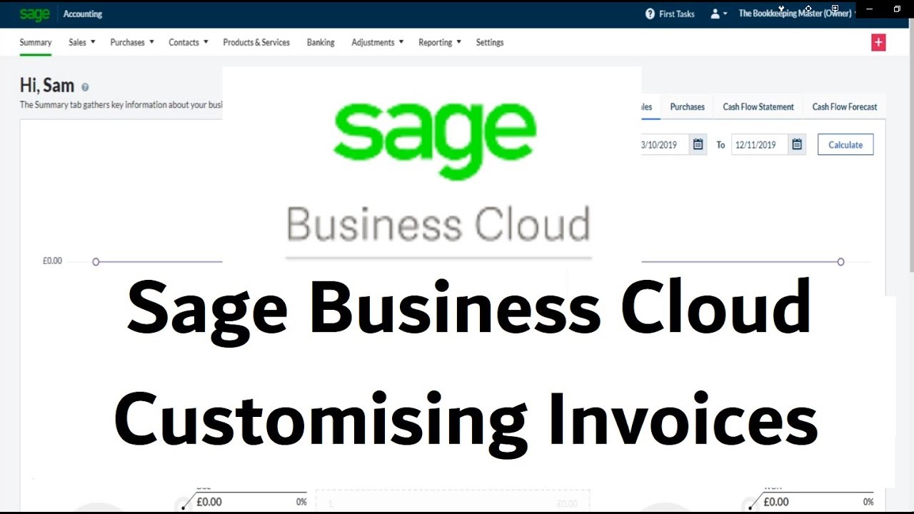 Sage Business Cloud Accounting - Tutorial - Customising Sales Invoices #learnsage #sagebusinesscloud