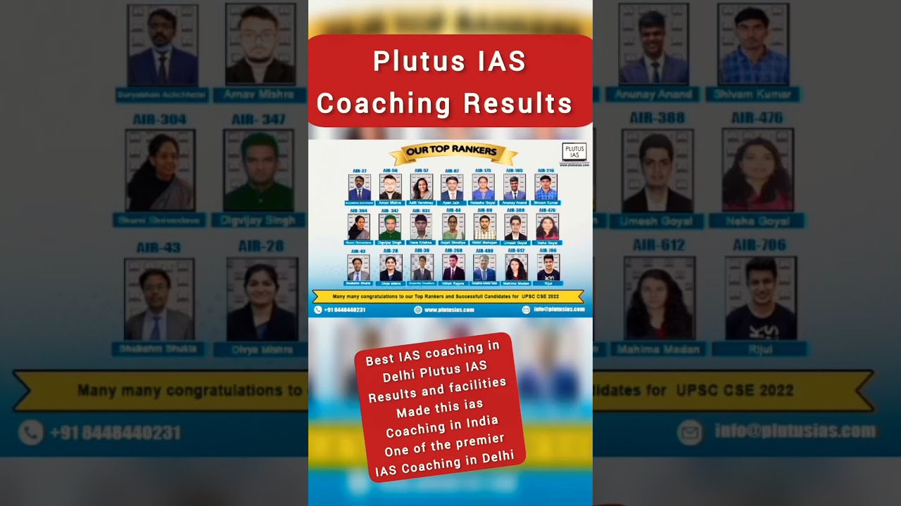 Plutus IAS coaching Best IAS coaching in Delhi Results