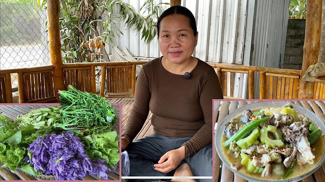 Khor Bro Hok with Fresh Vegetables 🌿 | Healthy & Delicious | Cambodian Rural