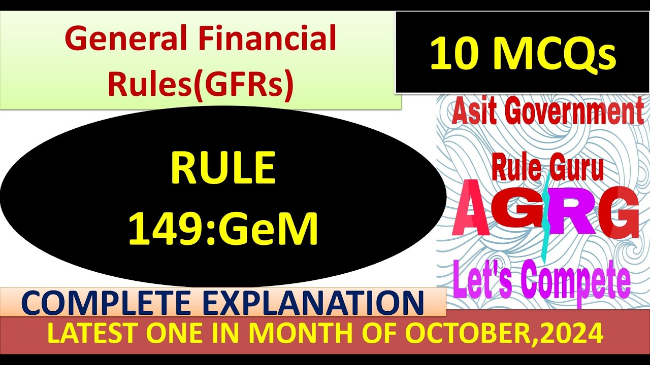 GeM: General Financial Rules