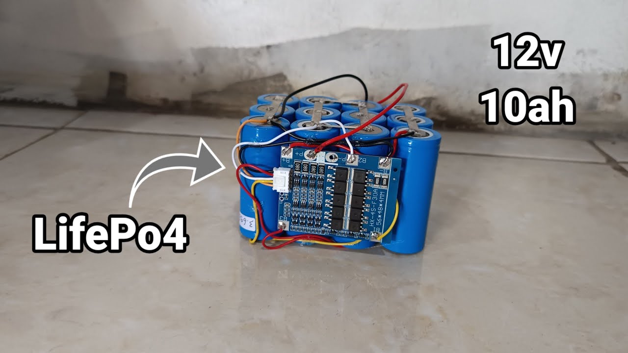 Cara merakit baterai lifepo4 dengan BMS 4s 12v 30A