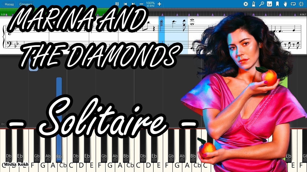 MARINA AND THE DIAMONDS - Solitaire [Piano Tutorial | Sheets | MIDI] Synthesia