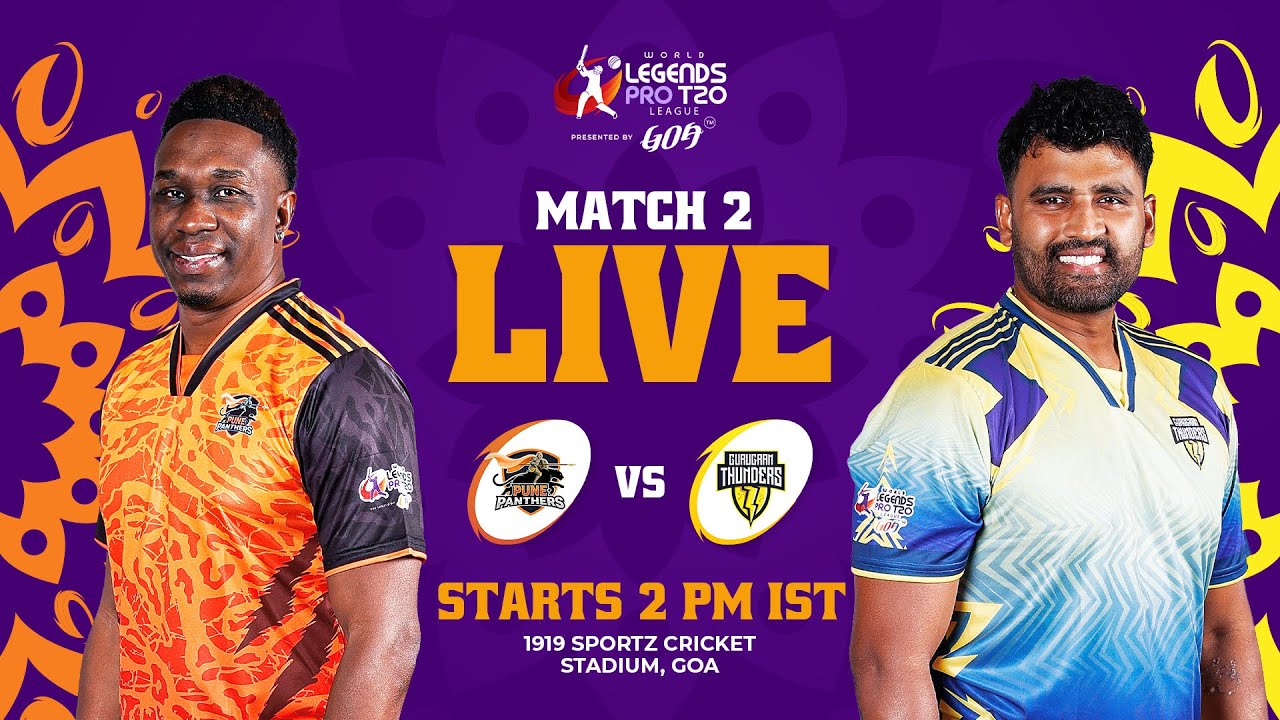 Pune Panthers vs Gurugram Thunders | Match 2 | World Legends Pro T20 League 2026
