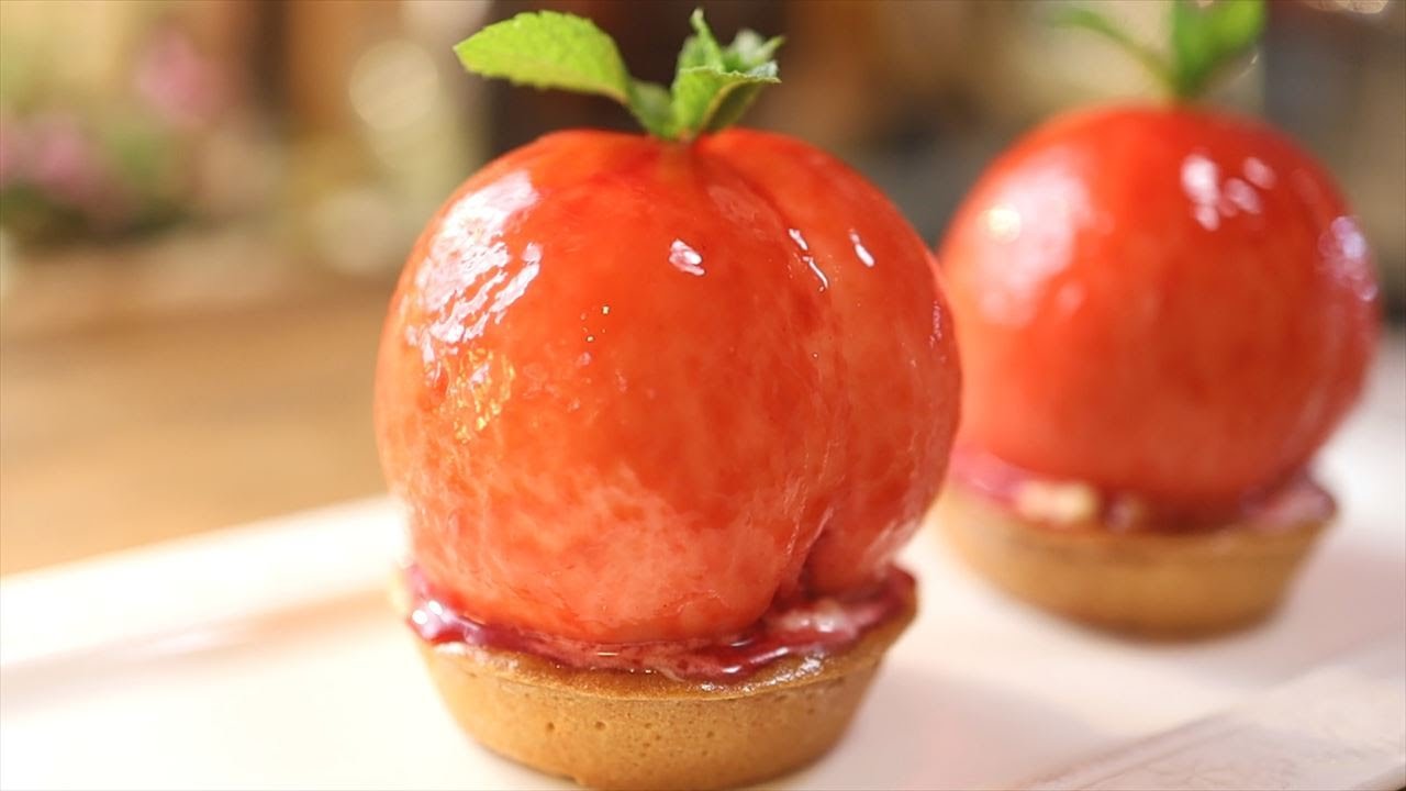まるごと桃のタルトの作り方・レシピ How to make Tart of Peach｜Coris cooking