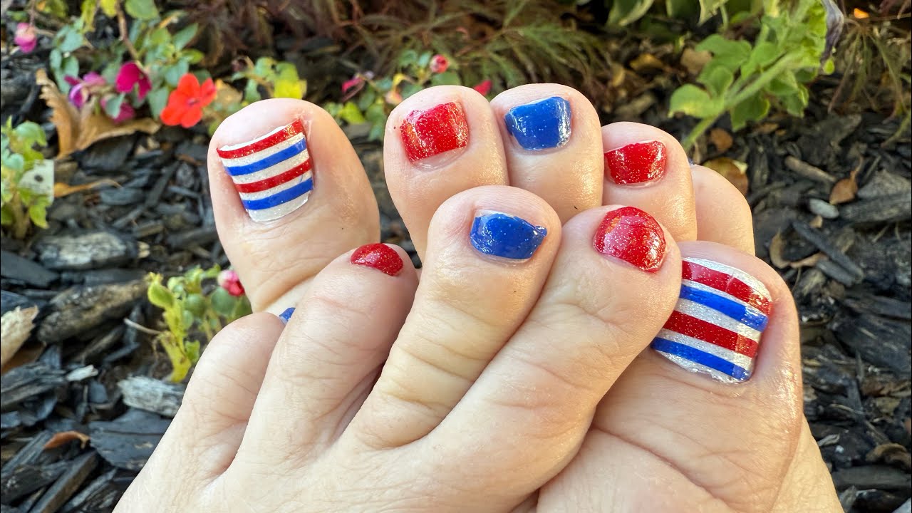 Patriotic Pedicure with Color Street