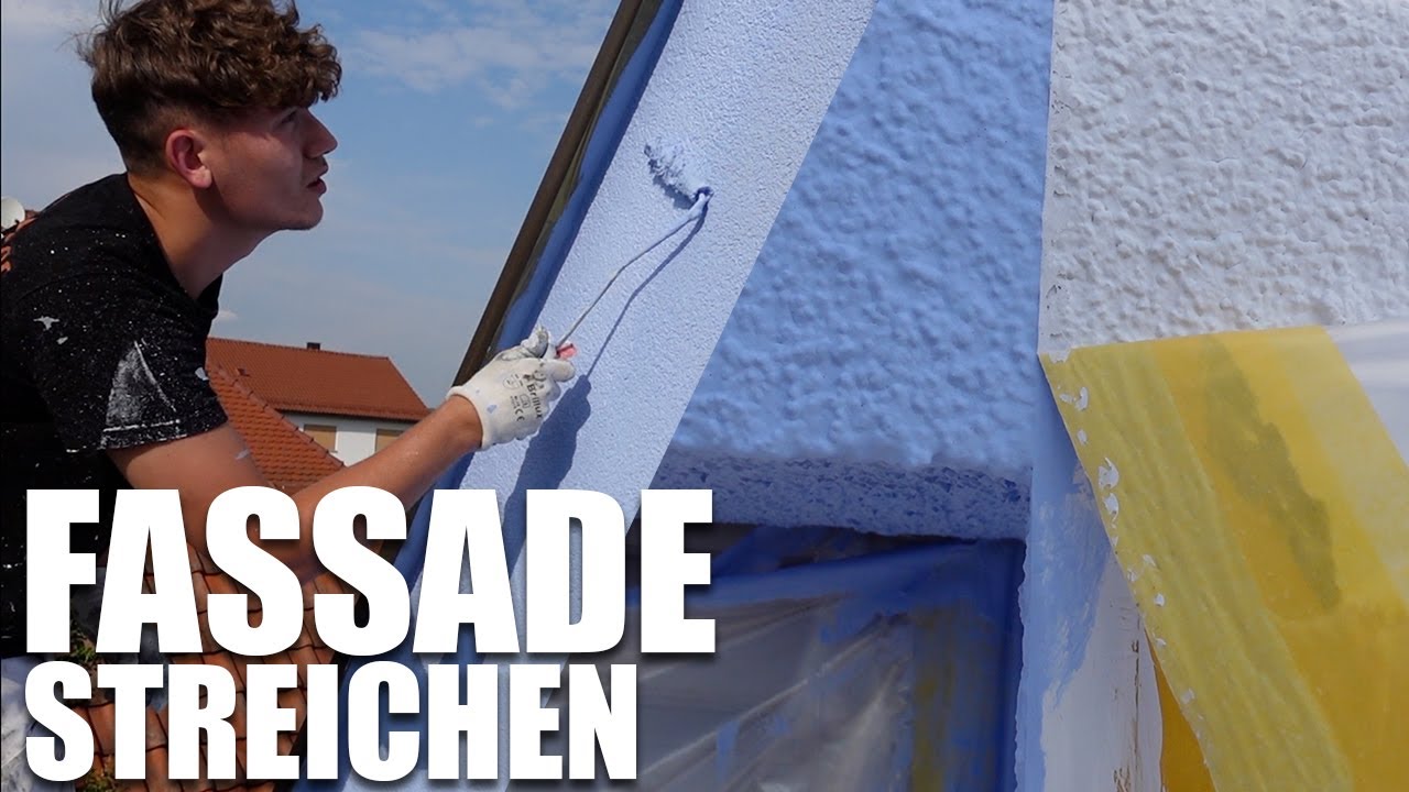 Fassade zweifarbig streichen mit Siliconharzfarbe 👨🏼‍🎨 - Tipps & Tricks | kreativtobi