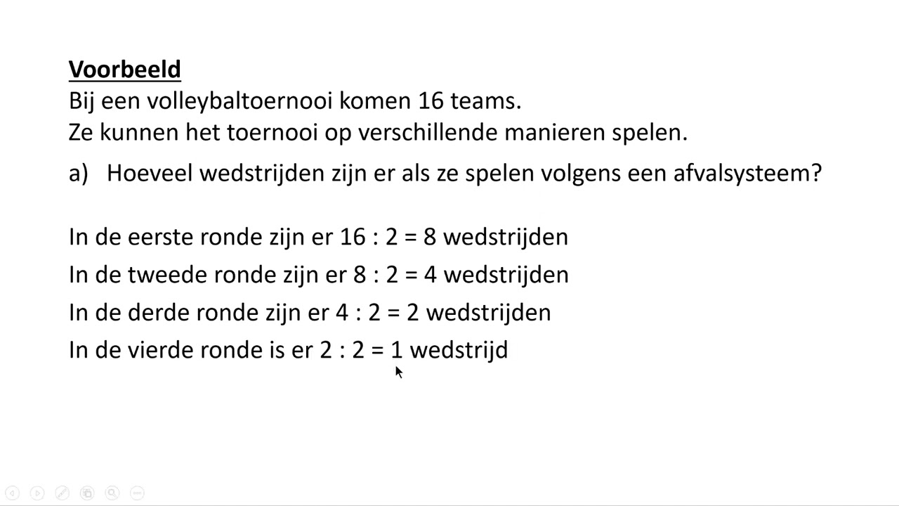 Wedstrijden: afvalsysteem, hele competitie en halve competitie (4 VMBO-KGT)