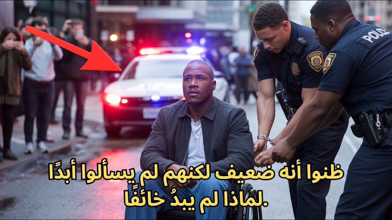 شرطيون يعتقلون رجلاً أسود على كرسي متحرك ظلمًا… دون أن يعلموا أنه قائد سابق في دلتا فورس لا يرحم
