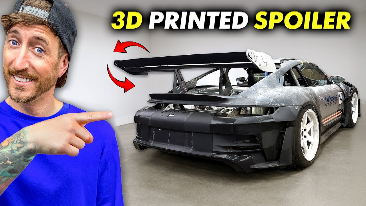 3D-печать спойлера для Porsche GT3 с настоящими дроссельными заслонками! | Часть 7